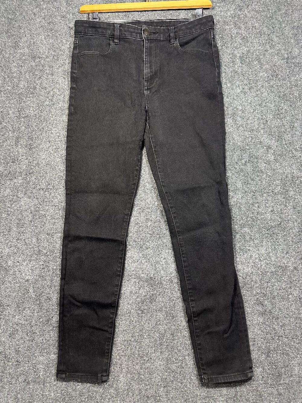 American Eagle Outfitters Womens 30 The High Rise Jegging Black Cotton Stretch